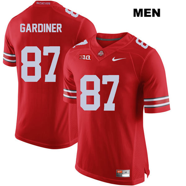 Ohio State Buckeyes Men's Ellijah Gardiner #87 Red Authentic Nike College NCAA Stitched Football Jersey XT19V21LS